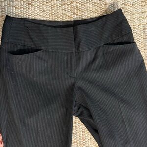Black pinstripe pants